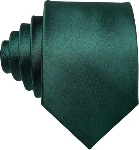 Barry.Wang Plain Men Silk Ties Extra Long Stain Necktie for Wedding Business Handkerchief Cufflinks Set Solid Colors in Saudi Arabia