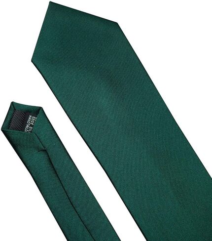 Barry.Wang Plain Men Silk Ties Extra Long Stain Necktie for Wedding Business Handkerchief Cufflinks Set Solid Colors in Saudi Arabia