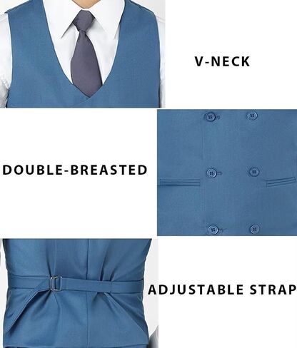 Boys Vest Double Breasted Suit Vest for Boy Formal Casual Western Wedding Waistcoat and Tie in Saudi Arabia
