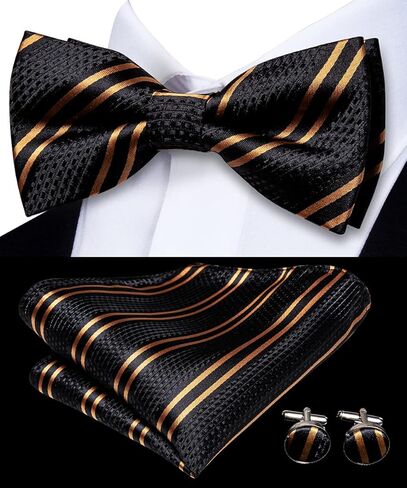 مجموعة Bowtie Dubulle Mens Paisley Bowtie Prowtie مسبقًا للرجال و Pocket Square مجموعة زفاف in Kuwait