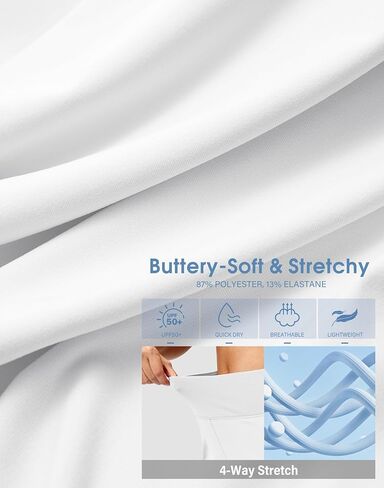 SANTINY 12" Long Bermuda Shorts for Women Knee Length with Pockets High Waisted Stretch Shorts for Summer Walking in Saudi Arabia