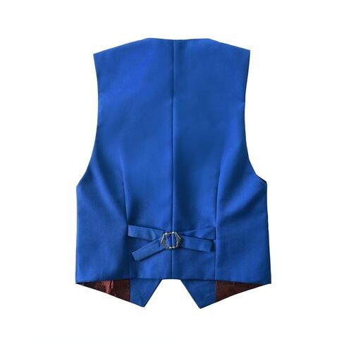 Boys Suit Vest Kids Formal Waistcoat Vest with Pockets Adjustable Back Strap Vest for Wedding Piano Performance in Kuwait
