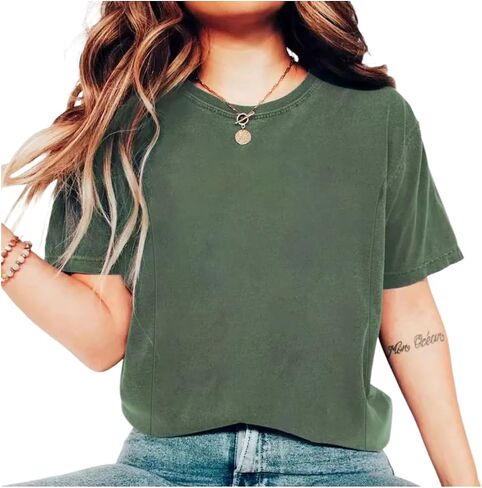 Women's Nursing T-Shirt Short Sleeve Maternity Shirt for Breastfeeding Cotton with Hidden Zipper in Saudi Arabia