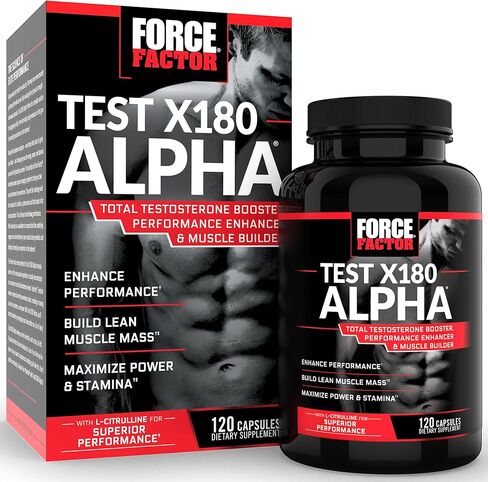 FORCE FACTOR Test X180 Alpha v2 T-Support for Men, T-Supplement to Help Build Strength, Boost Nitric Oxide, and Support Daily Performance, 120 Tablets in Saudi Arabia