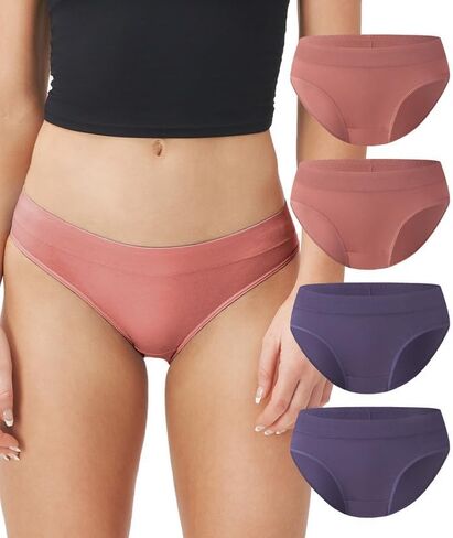 David Archy Womens Cotton Bikini Intevable Lowble Low Rise Soft Strench Hipster Banties for Women Multipack in Kuwait