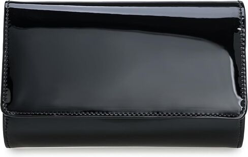 CHARMING TAILOR Faux Leather Wedding Clutch for Women Metallic PU Formal Bag Mirrored Patent Evening Party Purse in Kuwait