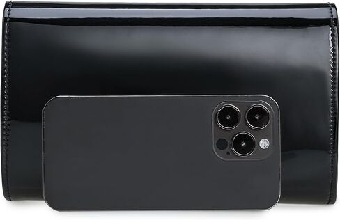 CHARMING TAILOR Faux Leather Wedding Clutch for Women Metallic PU Formal Bag Mirrored Patent Evening Party Purse in Kuwait