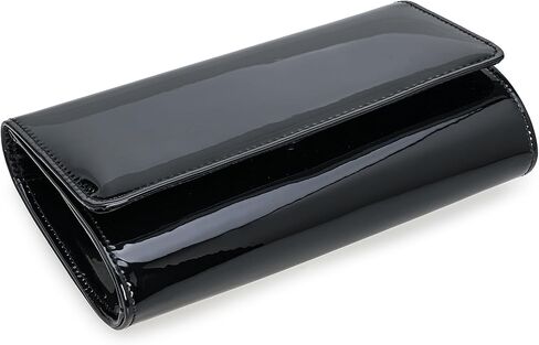 CHARMING TAILOR Faux Leather Wedding Clutch for Women Metallic PU Formal Bag Mirrored Patent Evening Party Purse in Kuwait