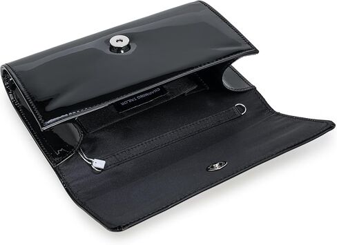 CHARMING TAILOR Faux Leather Wedding Clutch for Women Metallic PU Formal Bag Mirrored Patent Evening Party Purse in Kuwait