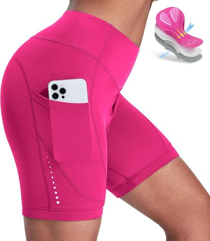 Padded Bike Shorts Women Cycling Underwear 4D Gel Padding & Pockets Bicycle Biking Biker Shorts Road Mountain in Kuwait