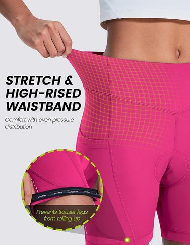 Padded Bike Shorts Women Cycling Underwear 4D Gel Padding & Pockets Bicycle Biking Biker Shorts Road Mountain in Kuwait