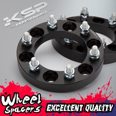 6X5.5 Wheel Spacers, KSP Forged 1"(25mm) 6x139.7mm to 6x139.7mm Thread Pitch M12x1.5 Hub Bore 108mm Adapters for Tacoma 4Runner Tundra FJ Land Cruiser Black, Not Hubcentric in Saudi Arabia