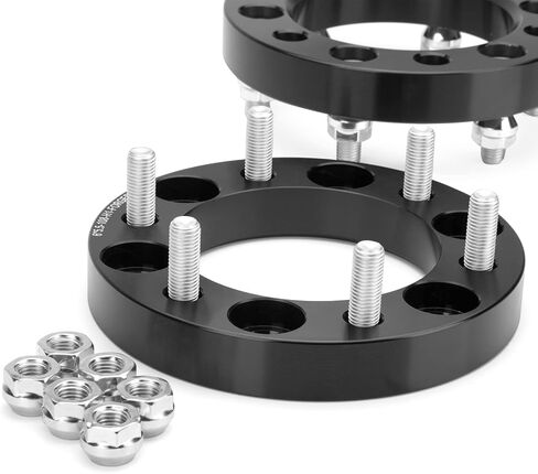 6X5.5 Wheel Spacers, KSP Forged 1"(25mm) 6x139.7mm to 6x139.7mm Thread Pitch M12x1.5 Hub Bore 108mm Adapters for Tacoma 4Runner Tundra FJ Land Cruiser Black, Not Hubcentric in Saudi Arabia