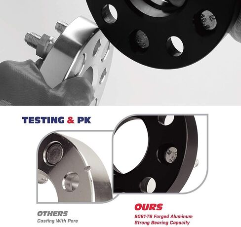 6X5.5 Wheel Spacers, KSP Forged 1"(25mm) 6x139.7mm to 6x139.7mm Thread Pitch M12x1.5 Hub Bore 108mm Adapters for Tacoma 4Runner Tundra FJ Land Cruiser Black, Not Hubcentric in Saudi Arabia