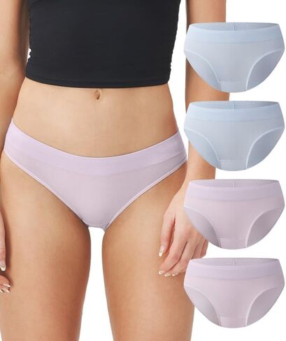 David Archy Womens Cotton Bikini Intevable Lowble Low Rise Soft Strench Hipster Banties for Women Multipack in Kuwait