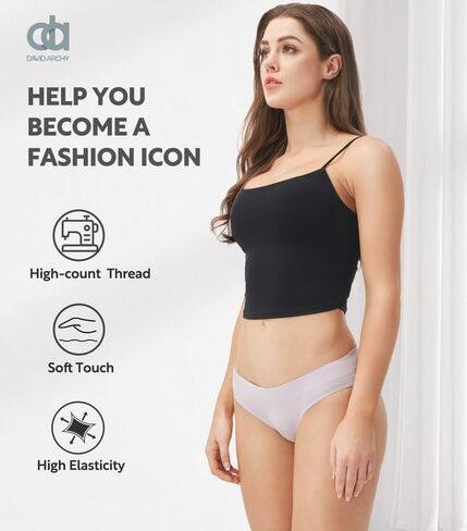 David Archy Womens Cotton Bikini Intevable Lowble Low Rise Soft Strench Hipster Banties for Women Multipack in Kuwait