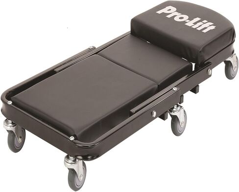 Pro-Lift Foldable Z Creeper - 2-in-1 Rolling Folding Car Creeper & Seat - 40" Adjustable Roller Garage Chair Lay Down or Sit, 450 LBS Capacity Under Car Roller Creeper with 6 Swivel Casters in Saudi Arabia
