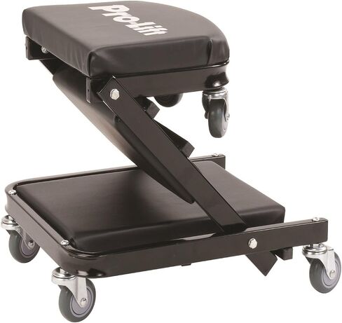 Pro-Lift Foldable Z Creeper - 2-in-1 Rolling Folding Car Creeper & Seat - 40" Adjustable Roller Garage Chair Lay Down or Sit, 450 LBS Capacity Under Car Roller Creeper with 6 Swivel Casters in Saudi Arabia