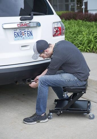 Pro-Lift Foldable Z Creeper - 2-in-1 Rolling Folding Car Creeper & Seat - 40" Adjustable Roller Garage Chair Lay Down or Sit, 450 LBS Capacity Under Car Roller Creeper with 6 Swivel Casters in Saudi Arabia