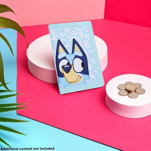 Bluey Wallet for Kids Trifold Wallet with Zipped Coin Purse Pocket and Clear ID Slot Cash Slot for Travel Holidays Back to School Gift for Kids (Bluey Sisters) in Kuwait