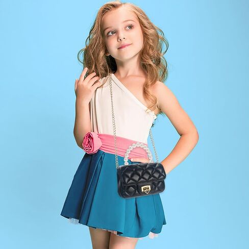 Girls Purses for Kids, Toddler Crossbody Bag with Pearl Handle, Kids Chain Handbag Heart Purses for Girls in Kuwait