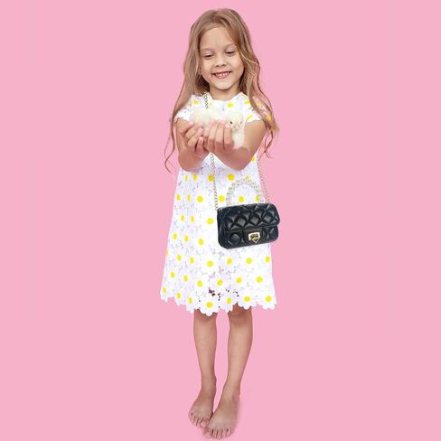 Girls Purses for Kids, Toddler Crossbody Bag with Pearl Handle, Kids Chain Handbag Heart Purses for Girls in Kuwait