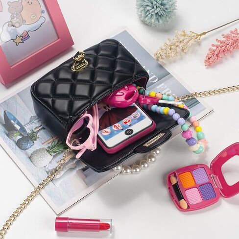 Girls Purses for Kids, Toddler Crossbody Bag with Pearl Handle, Kids Chain Handbag Heart Purses for Girls in Kuwait