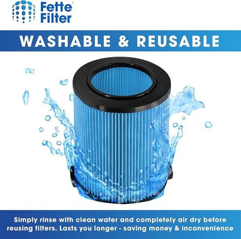 Fette Filter -VF4000 Replacement Filter for 5-20 Gallons and Larger Vacuum Cleaner, Compatible with Ridgid 72947 Wet Dry Vacs 5 to 20-Gal, Husky Vacs 6 to 9 Gal, Craftsman 17816. (2QTY) in Saudi Arabia