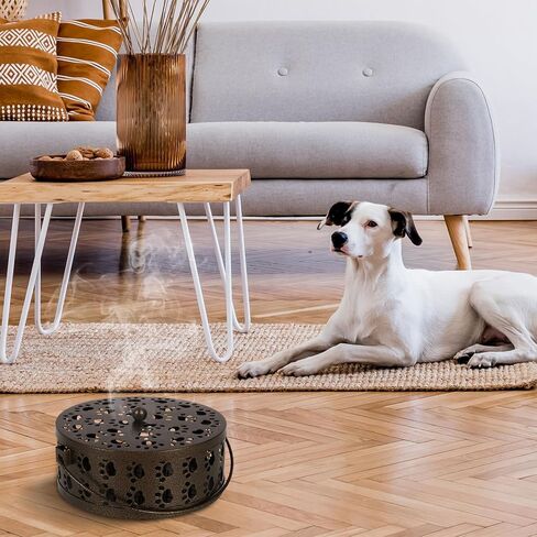 Portable Mosquito Coil Holder, Iron Mosquito Incense Holder with Handle for Home, Office, Camping with Cat Paw Cutout Design (Bronze) in Saudi Arabia
