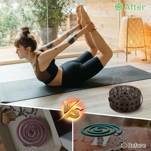 Portable Mosquito Coil Holder, Iron Mosquito Incense Holder with Handle for Home, Office, Camping with Cat Paw Cutout Design (Bronze) in Saudi Arabia