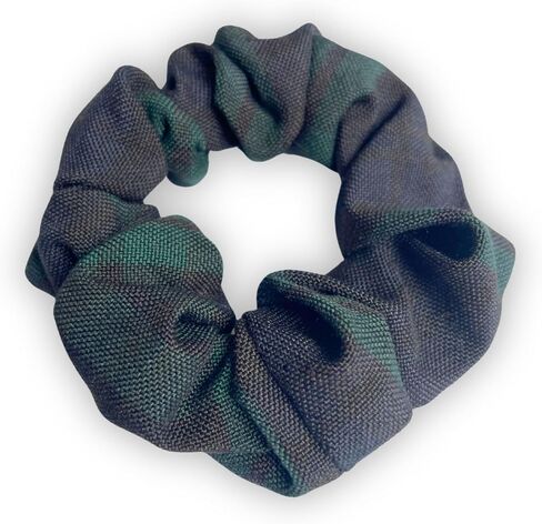 Plaid scrunchie, ClassExceed school uniform plaid, Back to school, handmade school uniform hair accessories (White forest Yellow Navy Plaid80) in Saudi Arabia