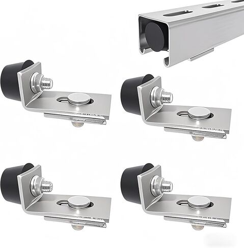 عجلات دوارة من الصلب شديدة التحمل تحد من وضع تجميع العربة لقناة تبختر Unistrut بعرض 1-5/8 بوصة وكل قناة تبختر 1-5/8 بوصة أو قناة أطول (فضي، 4 قطع) in Kuwait