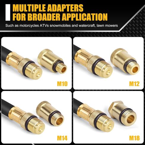 8pcs مجموعة اختبار ضغط أسطوانة محرك البنزين ، مقياس أداة اختبار ضغط المحرك الصغيرة 0-300PPSI مقياس أداة السيارات in Kuwait