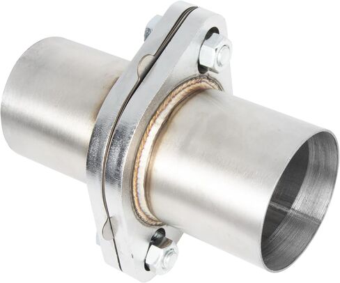 Exhaust Flange Repair Pipe Kit, 2.5" ID/63mm to 2.5" OD with Gasket and 2 Bolt, Stainless Steel Quick Fix Flange Pipe Joint, Universal Fitment in Kuwait