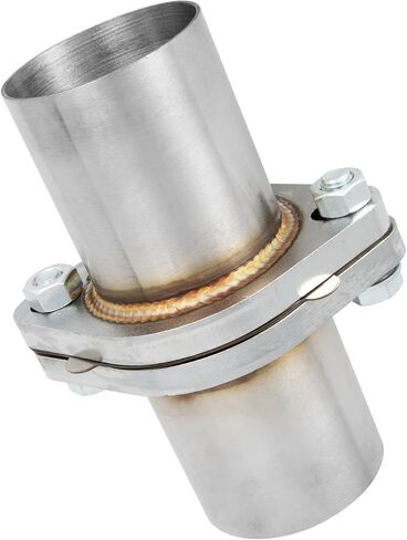 Exhaust Flange Repair Pipe Kit, 2.5" ID/63mm to 2.5" OD with Gasket and 2 Bolt, Stainless Steel Quick Fix Flange Pipe Joint, Universal Fitment in Kuwait