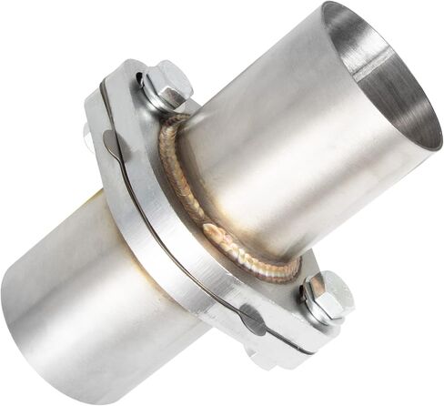 Exhaust Flange Repair Pipe Kit, 2.5" ID/63mm to 2.5" OD with Gasket and 2 Bolt, Stainless Steel Quick Fix Flange Pipe Joint, Universal Fitment in Kuwait