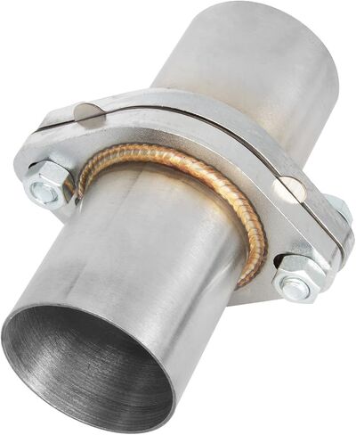 Exhaust Flange Repair Pipe Kit, 2.5" ID/63mm to 2.5" OD with Gasket and 2 Bolt, Stainless Steel Quick Fix Flange Pipe Joint, Universal Fitment in Kuwait