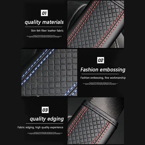 2PCS Car Seat Belt Cover Pad,Breathable Leather Seatbelt Covers for Shoulder Protection and Car Decorations,Universal Seatbelt Cushion Adding Car Seat Strap Pads Car Accessories Interior (Black) in Kuwait