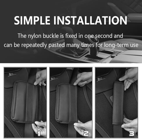 2PCS Car Seat Belt Cover Pad,Breathable Leather Seatbelt Covers for Shoulder Protection and Car Decorations,Universal Seatbelt Cushion Adding Car Seat Strap Pads Car Accessories Interior (Black) in Kuwait