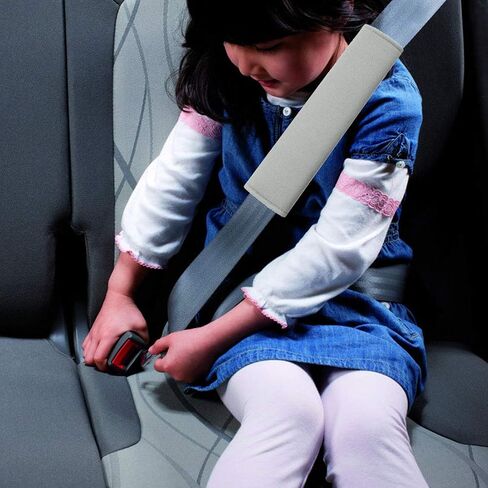 Mirkoo Car Seat Belt Cover Pad, 2-Pack Soft Car Safety Seat Belt Strap Shoulder Pad for Adults and Children, Suitable for Car Seat Belt, Backpack, Shoulder Bag, Laptop Computer Bag (Gray) in Saudi Arabia