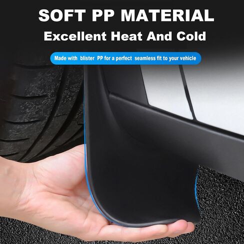 SUPER LINER Tesla Model Y Mud Flaps (2021-2025) No Drill Custom Fit, Durable All Weather Splash Guards - Military Grade PP+TPE Composite in Kuwait