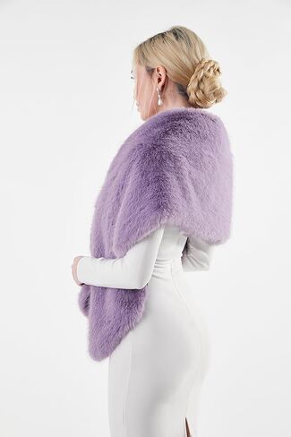 AMTFBY Women's Faux Fur Wrap Cross Shawl For Winter Evening Party Cape in Saudi Arabia