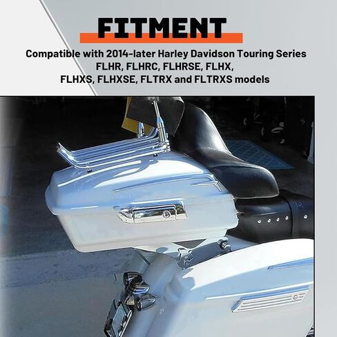 ECOTRIC 2 Two Up Tour Pack Mounting Rack Compatible with Harley Davidson Touring 2014-2024 Road King Street Glide Road Glide Electra Glide Detachable Mount Luggage Rack (Chrome) in Kuwait