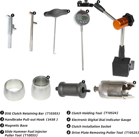 DPTOOL Double Clutch 7 Speed Wet Transmission Remover Installer Tool Kit Compatible with Volkswagen Audi DQ250 DQ380 DQ381 DQ500 0BH 0DW 0DE Replace T10055 3438 T10525 T10303 T10524 in Saudi Arabia