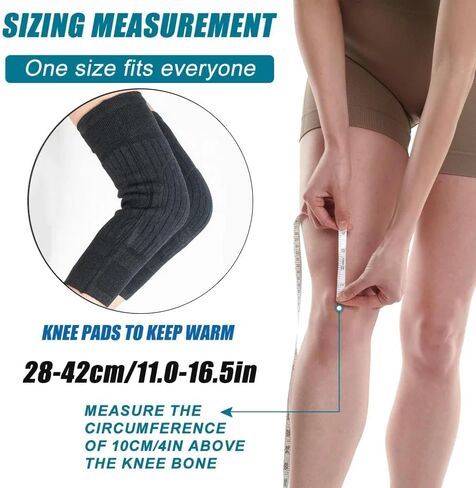1 Pair Winter Warm Faux Fur Knee Brace Plush Fleece Lined Leg Knee Warmer Kneepad Knee Support Protector for Joint Pain Arthritis Tendonitis Sports in Kuwait