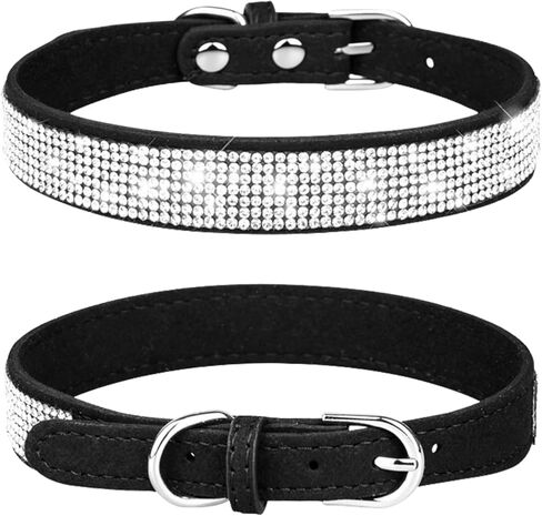 طوق الكلاب ، طوق الكلب من الكلاب بلينغ ، جلود جلدية قابلة للتعديل لترابط الكلاب للقطط الصغيرة المتوسطة كبيرة السلالات الكلاب ، الوردي in Kuwait