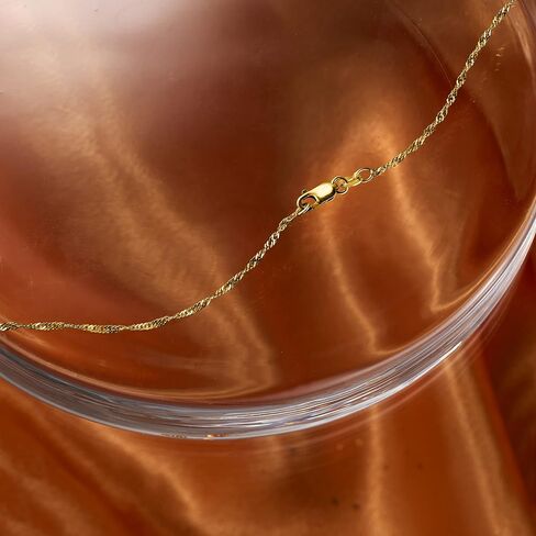 Ross-Simons Italian 18kt Yellow Gold Diamond-Cut Singapore-Chain Necklace in Saudi Arabia