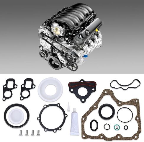 Engine Oil Pan Gasket Set Compatible with Chevy/GMC/Cadillac 5.3 6.2 V8 2014-2018 Silverado Sierra 1500 2015-2020 Yokon Suburban Yokon XL Tahoe 2015-2020 Escalade Escalade ESV Replace#OS 30893 in Saudi Arabia