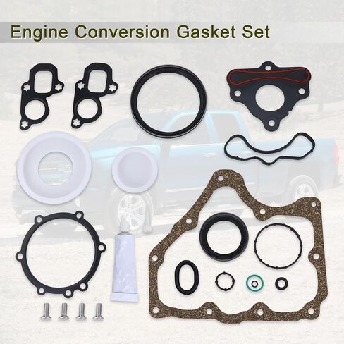 Engine Oil Pan Gasket Set Compatible with Chevy/GMC/Cadillac 5.3 6.2 V8 2014-2018 Silverado Sierra 1500 2015-2020 Yokon Suburban Yokon XL Tahoe 2015-2020 Escalade Escalade ESV Replace#OS 30893 in Saudi Arabia