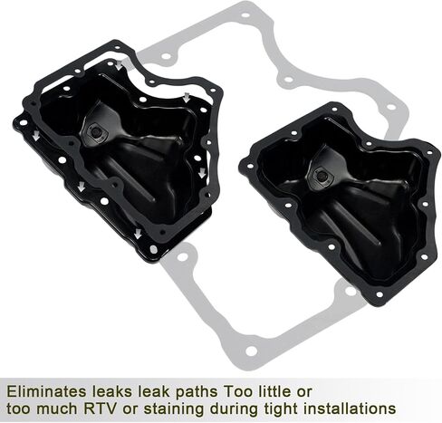 Engine Oil Pan Gasket Set Compatible with Chevy/GMC/Cadillac 5.3 6.2 V8 2014-2018 Silverado Sierra 1500 2015-2020 Yokon Suburban Yokon XL Tahoe 2015-2020 Escalade Escalade ESV Replace#OS 30893 in Saudi Arabia